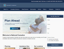 Tablet Screenshot of nationalcremation.com